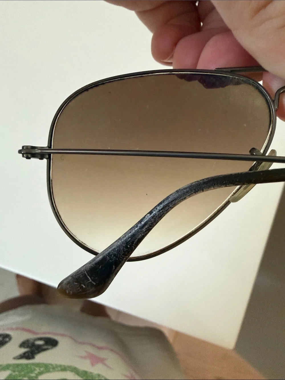 Ray-Ban Aviator Sunglasses with Gradient Gray Lenses and Silver Frame